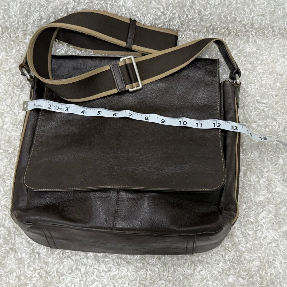 Coach Men's Brown Leather Messenger Bag
